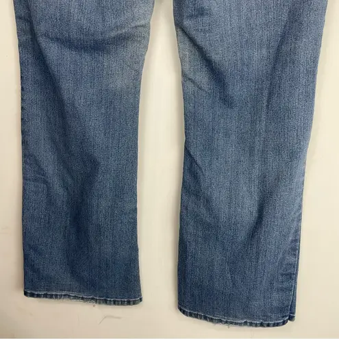 Lane Bryant  Sim Flare High Rise Jeans Sz 16 Light Wash Distressed