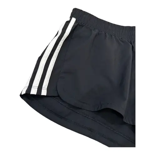 Adidas  Aeroready Athletic Shorts Black White 3 Stripes Gym Medium Size Women’s