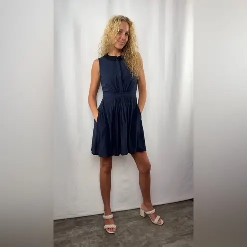 Jack Wills Sleeveless Pocket Mini Dress in Navy Blue Size 2