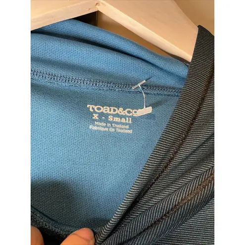 Toad & Co Women's Sweatshirt hoodie dress Teal blue Pockets size XS
