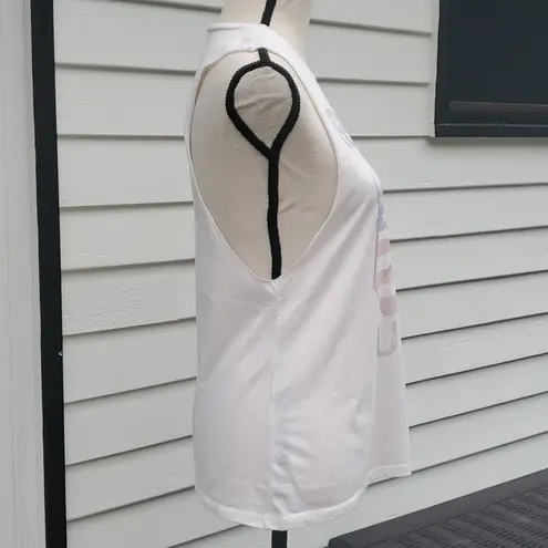 Corner Shop American Flag Peace Sign Graphic Sleeveless Top