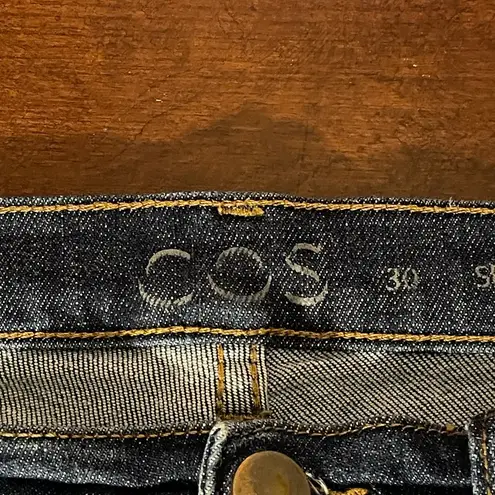 COS Women’s Dark Wash Mid Rise Ankle Skinny Jeans w/ Stretch size 30