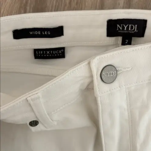 NYDJ New Teresa Wide Leg Ankle Jeans Women’s Size 2 in Optic White