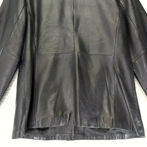 Siena Black Leather Jacket Women's Size 12 Biker Moto