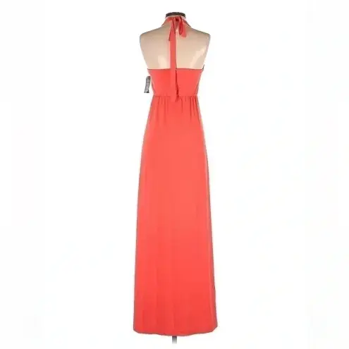 Boston Proper | Chic Hot Coral Halter Maxi Floor Length Dress Size XS NWT