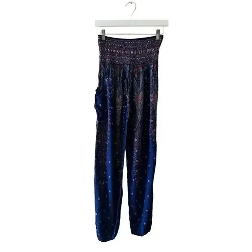 Banjamth Blue Peacock Lightweight Soft Gypsy Festival Abstract Bohemian Women’s Size M