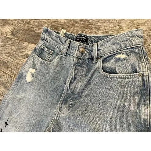 PacSun NWT  Playboy Limited Edition 26 Jeans Denim High Waist Distressed Y2K 0133