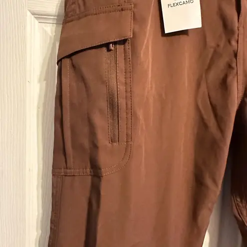 Brown Straight Leg Pants with Durable Fabric Size XL
