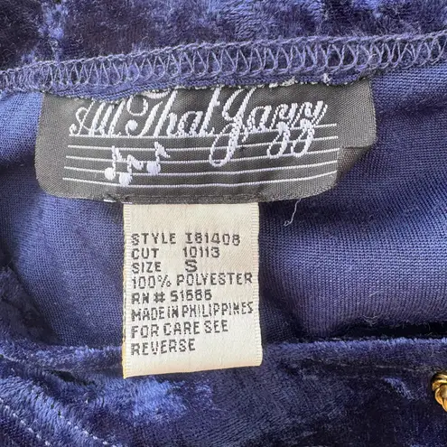 All that jazz VTG Babydoll Mini Dress Sz S Blue Velvet Empire Waist Y2K Gothic