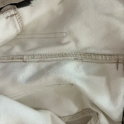 House of Harlow 1960 Cream Ecru Faux Leather High Waisted Belted Dress Pants