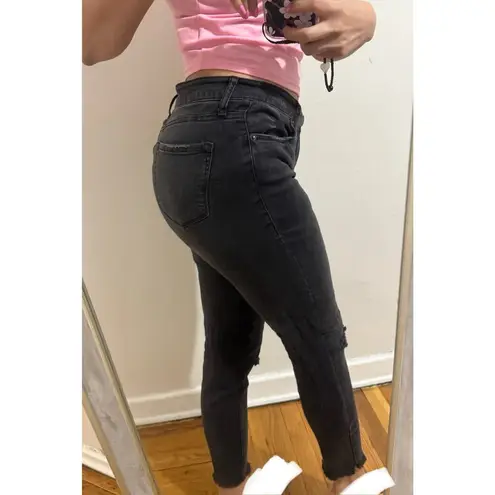 sts blue size 28 emma ankle skinny jeans women black raw hem distressed denim