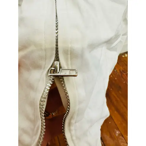 AREA STARS White Cotton Waist Cinching Sleeveless Jean A