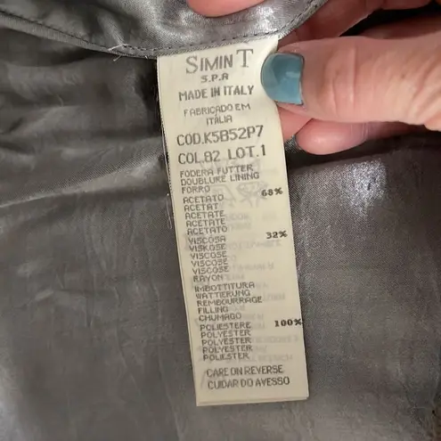 Giorgio Armani gray/silver puff coat Size 8