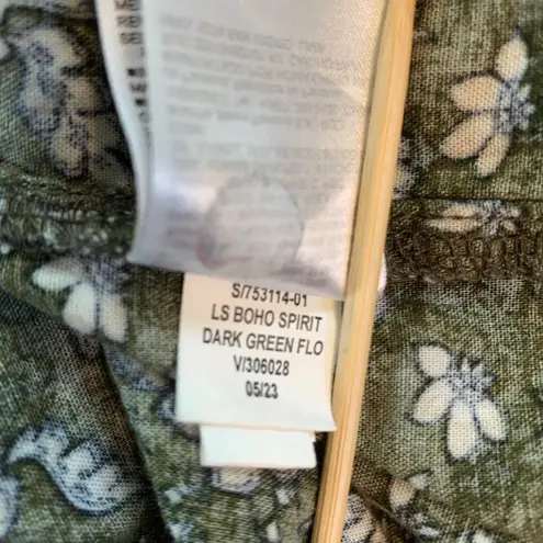 Old Navy  XXL Dress Floral Print Long Sleeve Boho‎ Green Casual Women's