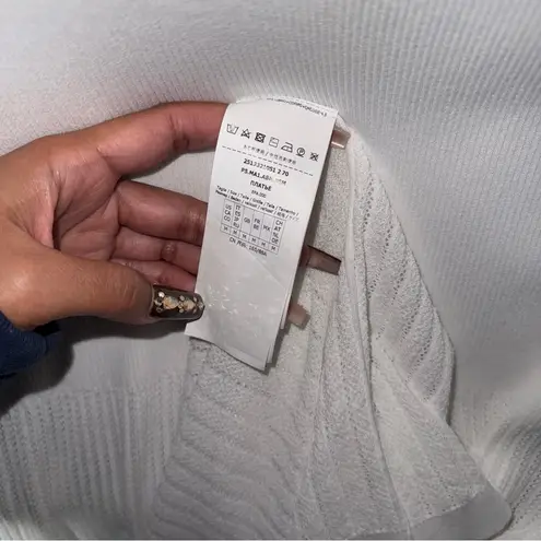 Marella Norcia White Ribbed Knit Maxi Jumper Dress Size M