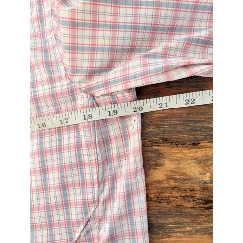 A6 L.L.Bean Women's XS Plaid Hiking Shirt UPF Quick Dry Pockets Travel Outdoor White