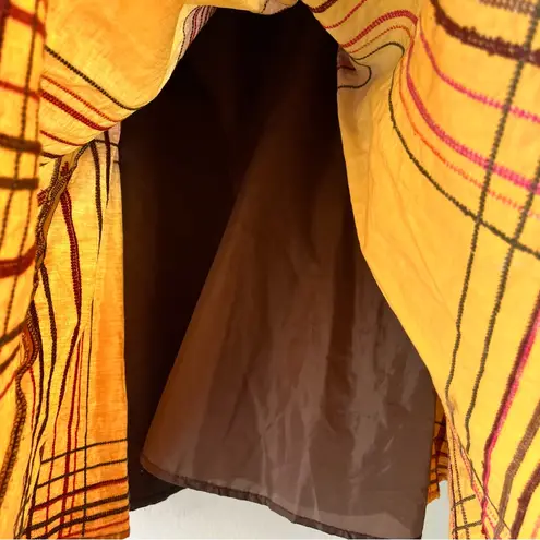 Kenar •dip-dyed embroidered full circle skirt•sz 10