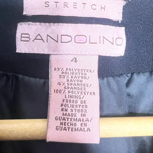 Bandolino Black Stretch Blazer Jacket Size 4 Small Professional Business Office