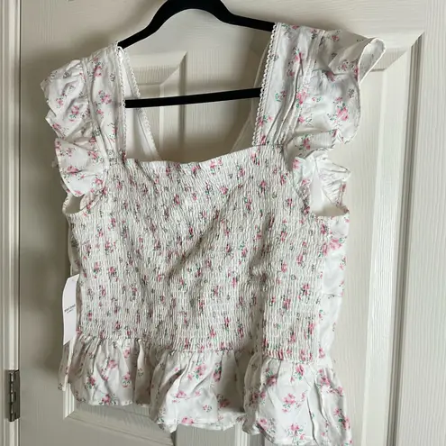 Floral White and Pink Women's Top Size 2XL
Mixed Threads