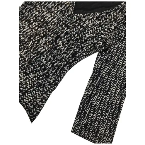 Garnet Hill Brianna Surplice Soft Jersey Knit Faux Wrap Lined Dress Navy S