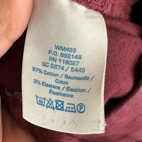 Boden Women Richmond Wide Leg Crop Size 12 Long Tall Wine Plum Purple Cotton