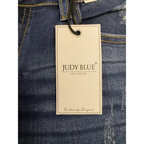 Judy Blue  Motto Distressed Skinny Fit Dark Denim Jeans SZ 3/26 WOMENS NWT