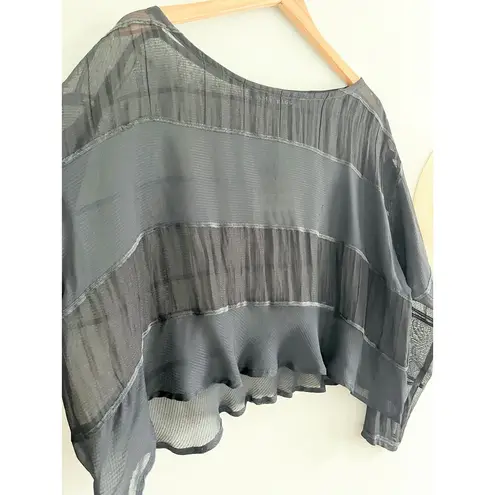 Amy Rigg | Flip Top | Black Lagenlook Blouse | **APPROX** Sz L Size L