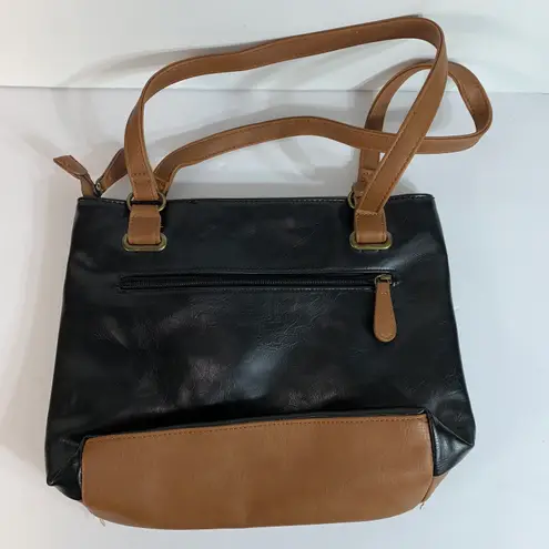 Stone Mountain black/camel shoulder bag NWOT