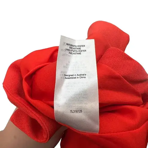 TALULAH Losing My Mind Midi Dress Tangerine Orange Size Medium / US 6