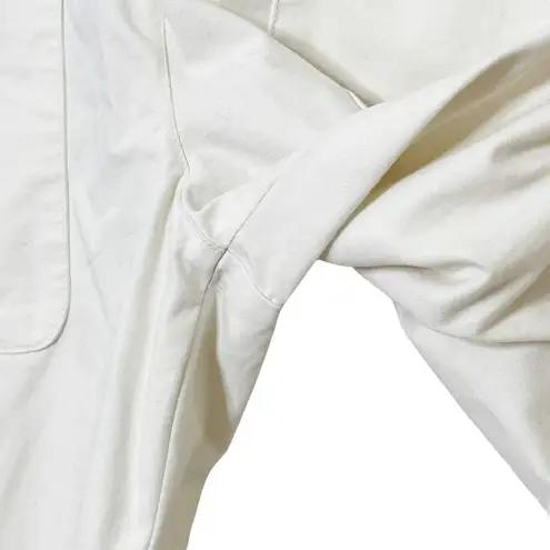 Ba&sh Stone Pants High Rise Cropped Paperbag Ecru Cotton Womens Size S Flawed