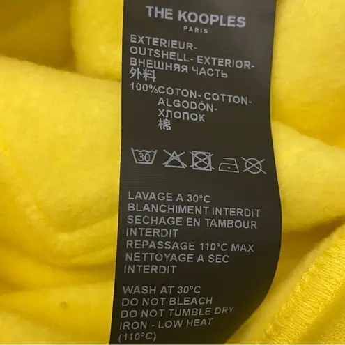 The Kooples NEW x Sport Neon Yellow Logo Fleece Sweat Shorts