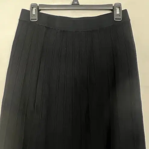 Jules & Leopold Studio High Waist Black A Line Ribbed Knit Skirt Size Small