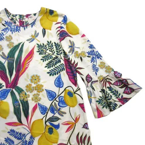 NWT La Double J 24/7 in Botanical Floral Heavy Cotton Mini Shift Dress M $990 Size M