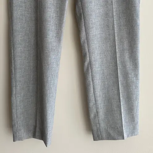 Reiss Women’s Grey Wool Blend Tapered Trousers, Gray Cropped Pants, Size 8