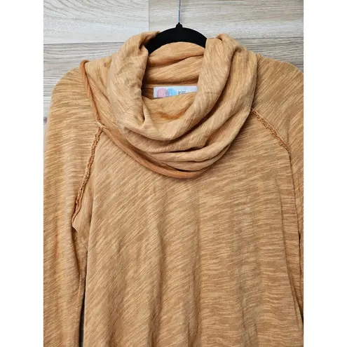 Free People Movement Free People Beach Cocoon Cowl Neck Two-toned Marigold Oversized Top Size Small