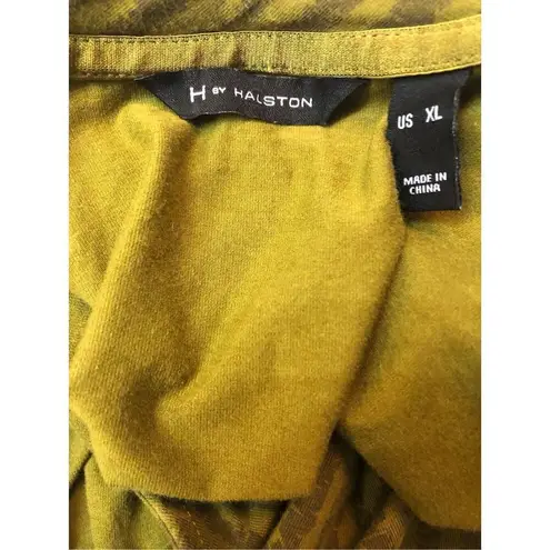 H by Halston Halston Dress Womens High Low Hunter Green Stripes Tank Style size XL