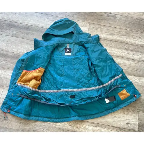 Burton Women's XL Jet Set Ski Jacket Teal Snowboarding Waterproof Insulated