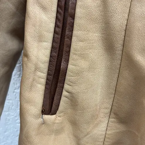 Vera Pelle Vintage Tan Leather Jacket 16 L