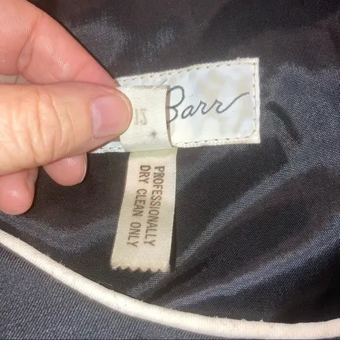 Vintage 60s Style David Barr Black and White Pleated Skirt Sleeveless Dress