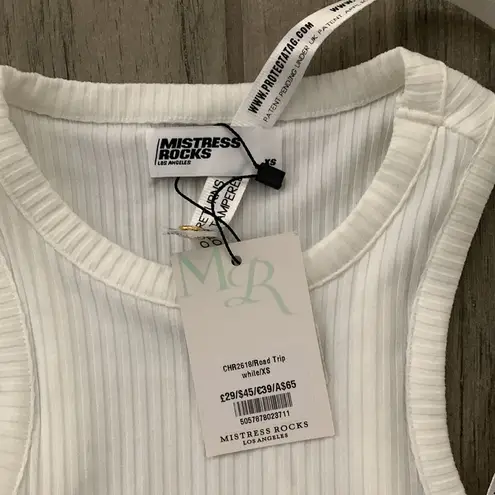 Mistress Rocks road trip white tank top