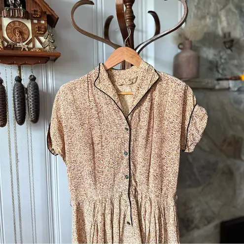 Handmade Vintage 1950s Button-Down Day Dress