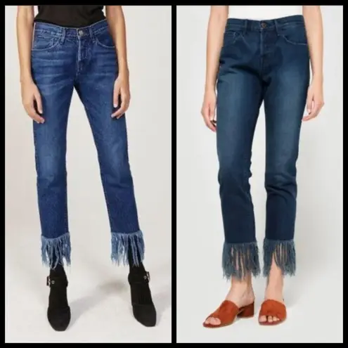 3x1 💕💕 Straight Crop Fringe Jean Button Fly High Waisted Cropped ~ Lima 27 NWT