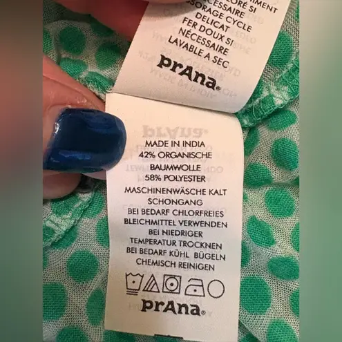 prAna Polka Dot Swim Coverup with light hood size M