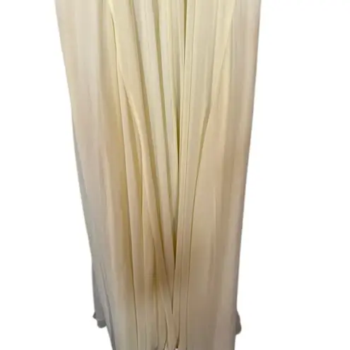 Clarisse Pale Yellow Strapless Jeweled Waist Sweetheart Prom Dress Women Sz 4