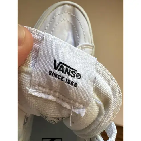 Vans  Sk8 Hi White Sneakers Mens 6.5 Womens 8 High Top Canvas Classic Skateboard