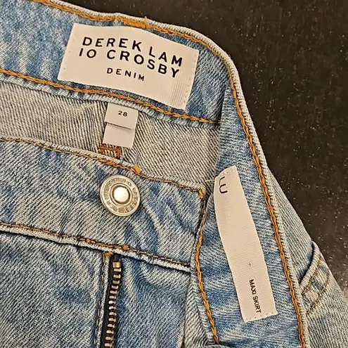 Derek Lam π 10 CROSBY Lu High Rise Denim Maxi Skirt Sutton Vintage Blue 28 NWT