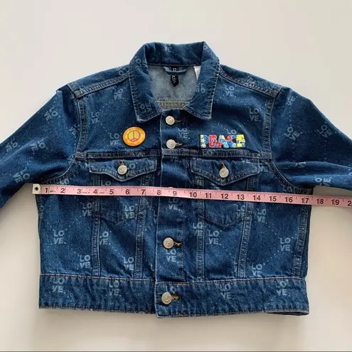 Via Penny Lane Reworked Apparel | Woodstock Music Festival Graphic Denim Jacket Blue Size 4