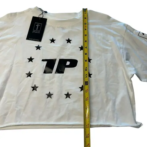 1st Phorm Women’s M Long Sleeve Crop Top White Relaxed Fit Pump Cover New Size M