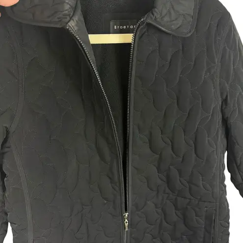 Braetan Black Quilted Lined Full Zip Collared Lightweight Jacket Pockets Size L Size L