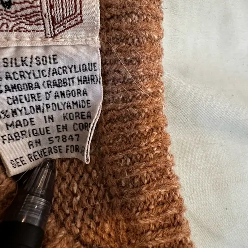 VTG 70s Women’s Sz: S The Silk Workshop Open Side Tan Pullover Cable Knit Vest. - Image 8